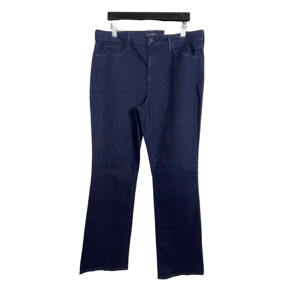 NYDJ Barbara Bootcut Jeans Women 14 Blue Rinse Lift Tuck Stretch Denim NEW